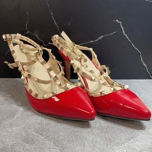 Loslandifen Spiked Heels Red Size 9.5m